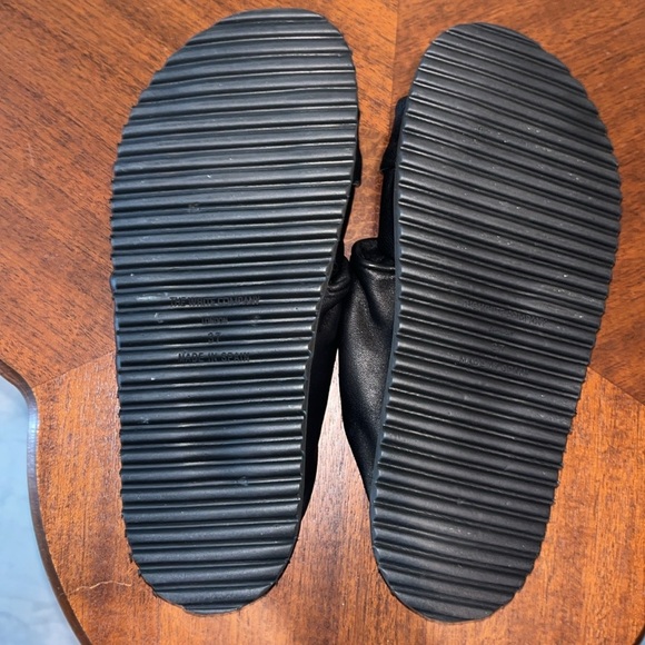 The White Co. London  slides  sandals  black leather  Double twist top Size 37 6 - Picture 11 of 11